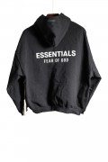 Fear of God Essentials Fleece Hoodie Black_IMG_0721 拷贝